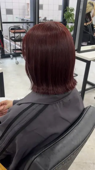 ミディアム カラー 透明感カラー×顔周り カットhinata♡のヘアスタイル
