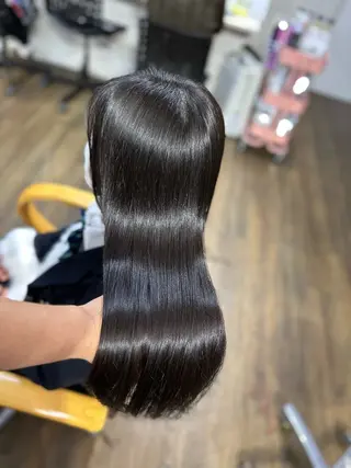 セミロング カラー 髪質改善ストレートo rメンズスタイル今岡のヘアスタイル