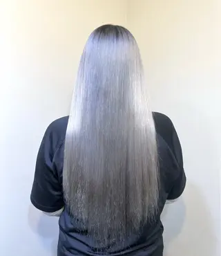 ロング カラー ブリーチ毛対応酸性 ストレート🌈サキのヘアスタイル