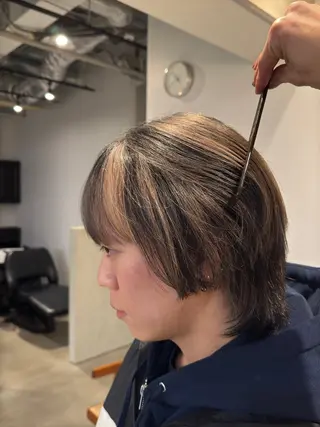 ミディアム カラー メンズ シャドウパーマ No.1うえちりくのヘアスタイル