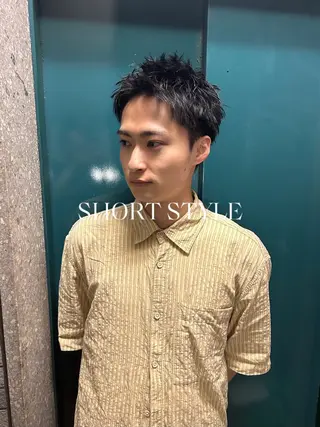 ショート パーマ メンズ 💈メンズ短髪特化 ✂︎伊藤大輝💈のヘアスタイル