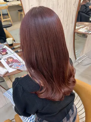 セミロング 🌷レイヤー縮毛/ 艶カラー/ami🌷のヘアスタイル