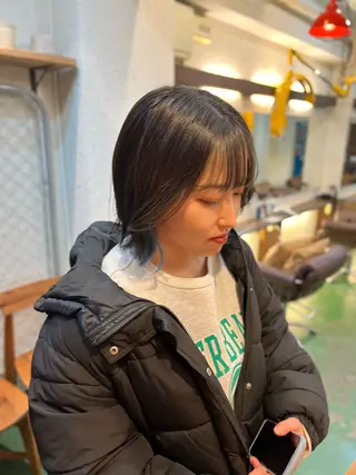 ミディアム カラー うるツヤハイトーン✨ /西川郁巳のヘアスタイル