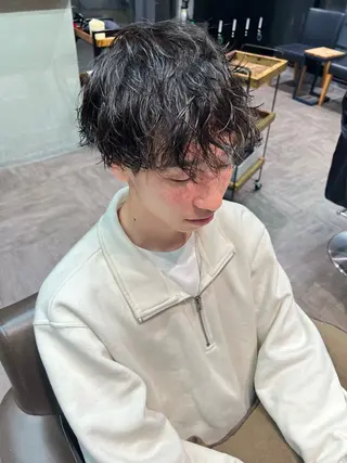 ショート パーマ🌀 メンズスタイルゆうなのヘアスタイル