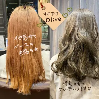 ロング カラー あなたの【可愛い】 育てます🎀emiのヘアスタイル