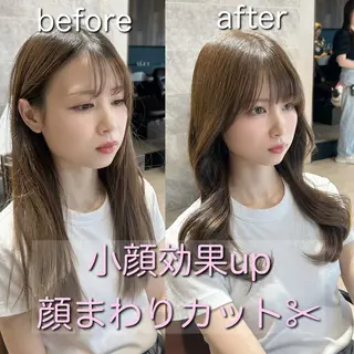 ロング 🎀大竹美侑／顔まわ りカット／レイヤーのヘアスタイル