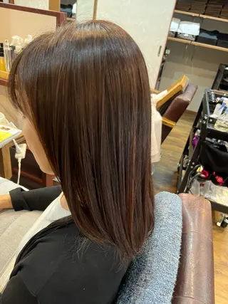 ミディアム カラー パーマ 大人女子&髪改善専門 Nobuフリーランスのヘアスタイル