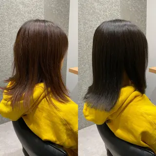 セミロング カラー 髪質改善ヘアケア 艶髪特化/上田のヘアスタイル