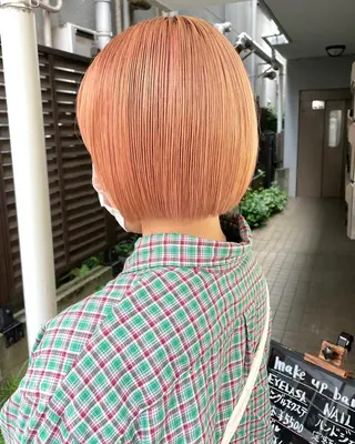 ショート カラー パーマ 銀座No.1髪質改善 縮毛矯正/本木のヘアスタイル