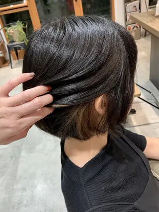 ショート カラー ヘアアレンジ 似合わせレイヤー/ 美髪縮毛矯正/ミナエのヘアスタイル