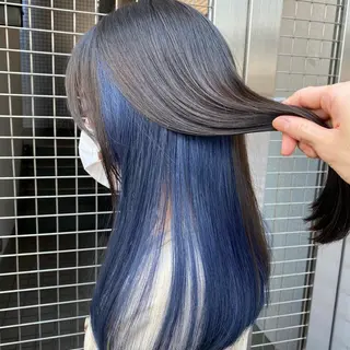 セミロング カラー レイヤーカット/ 前髪顔周りカットのヘアスタイル