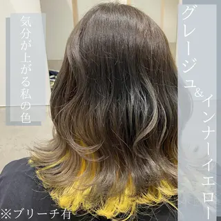 ミディアム カラー しみず さきのヘアスタイル