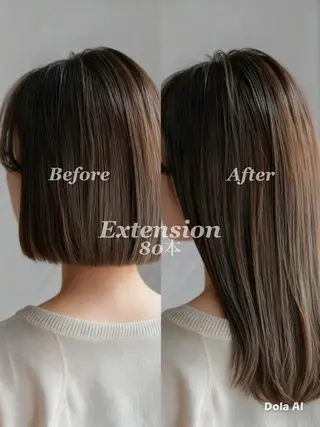 ロング 艶カラー/エクステ/ 藤原リックのヘアスタイル