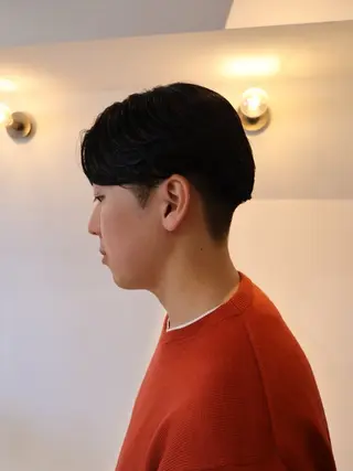 ショート パーマ 心櫻/メンズパーマ/ ニュアンス/フェザーのヘアスタイル