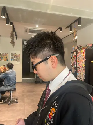 ショート メンズ 【guild】眞島 縮毛矯正のヘアスタイル