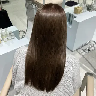 ロング カラー 顔周りカット／透明感 カラー／Kurumeのヘアスタイル