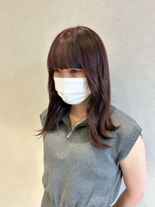 セミロング カラー レイヤー/インナー カラー🦋ルイのヘアスタイル