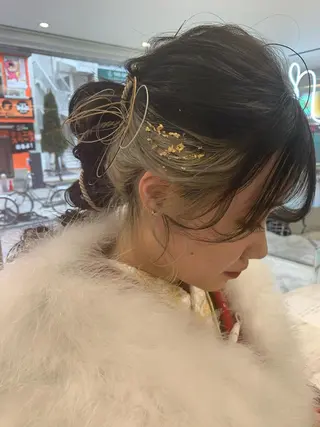 ロング ヘアアレンジ 平野 優奈のヘアスタイル