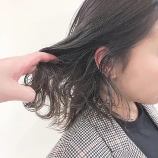 ミディアム カラー ボブ/パーマ 古家 佑真のヘアスタイル