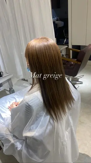 セミロング カラー 縮毛矯正とレイヤー カット/杉村凜汰郎のヘアスタイル