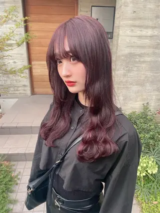 ロング カラー 顔周りカット 【オノザワリョウ】のヘアスタイル