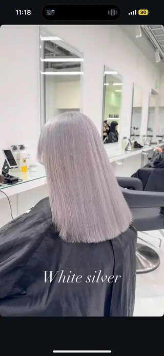 ロング カラー ヘアアレンジ ウルフカット×ハイ トーン職人🤍ゆうひのヘアスタイル