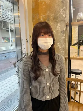 ロング カラー 寒色 ♡ レイヤー ┊︎miyuのヘアスタイル