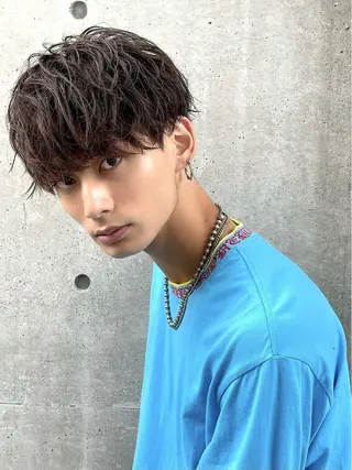 ショート パーマ メンズ fifthメンズ原宿 波巻きパーマ平居俊太のヘアスタイル