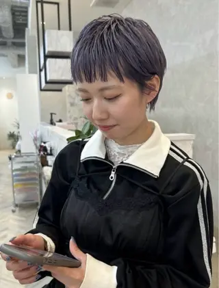 ショート カラー くびれヘア/髪質改善 はるのヘアスタイル
