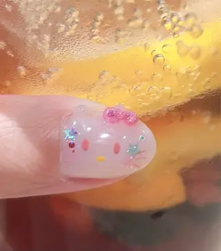 ネイル パープルピーチ ネイルのネイルデザイン
