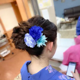 ロング ヘアアレンジ 竹野 実優のヘアスタイル