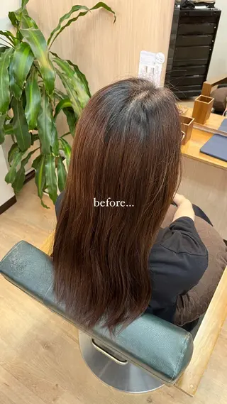 ロング カラー MAHIRU🤍 艶髪・ストレート🫧のヘアスタイル