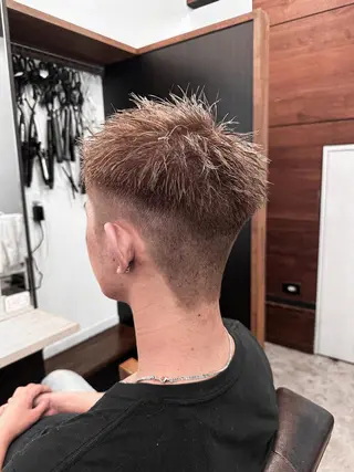 ショート カラー パーマ ヘアアレンジ メンズ キッズ ブリーチカラー🔥 パーマ【佐々木凌平】のヘアスタイル