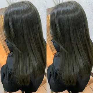 セミロング カラー 髪質改善🩵縮毛矯正 代々木/木下のヘアスタイル