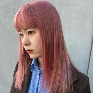 セミロング カラー レイヤー/柔らか 透明感カラー/ゆきなのヘアスタイル