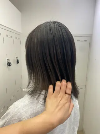 ミディアム カラー ハードパーマ Rico💜のヘアスタイル