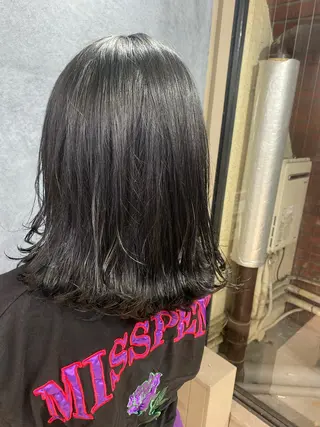 ミディアム カラー メンズ キッズ ネイル マツエク・マツパ 透明感カラー🤎 ゆりのヘアスタイル