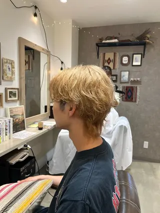 ショート カラー メンズ 🌀メンズパーマ🌀 🐏丸山祐宇🐏のヘアスタイル