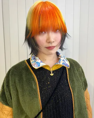 ミディアム カラー 圧倒的デザイン力 店長🎨RENAのヘアスタイル
