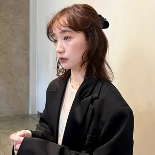 ミディアム カラー 石川珠唯 neroのヘアスタイル