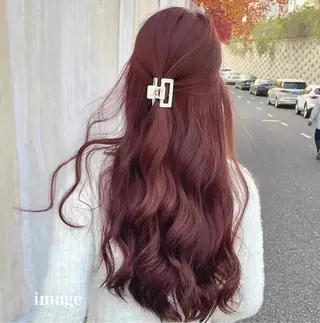 ロング カラー ヘアアレンジ ブリーチ無し透明感 🕊AZUSAのヘアスタイル