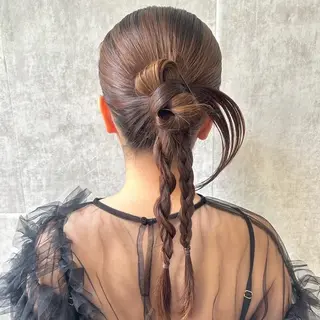 ロング ヘアアレンジ ヘアセット🩷 エクステ🎀ゆう💞のヘアスタイル