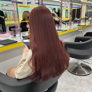 セミロング カラー ヘアアレンジ mai🍑暖色カラー /レイヤー💖のヘアスタイル