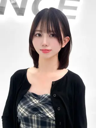 ミディアム カラー ヘアアレンジ 縮毛矯正🤍 盛れるボブ/ひかりのヘアスタイル