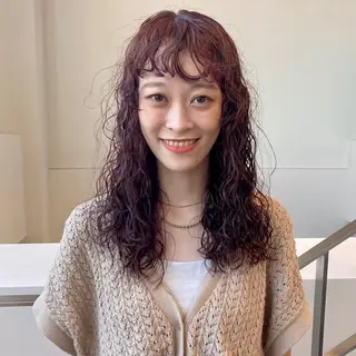 ロング カラー パーマ KAWATOKO MISUZUのヘアスタイル