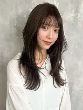 ロング こうき/前髪割れ癖 改善/カット/カラーのヘアスタイル