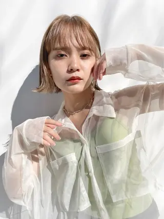 ショート 🔥コテ巻き風 ボブパーマ🔥のヘアスタイル