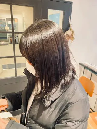 セミロング パーマ 丸田 幹太のヘアスタイル