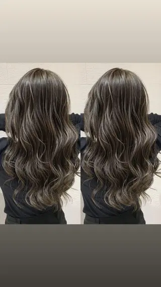 ロング カラー ヘアアレンジ 白髪ぼかしハイライト 茗荷谷駅徒歩2分のヘアスタイル