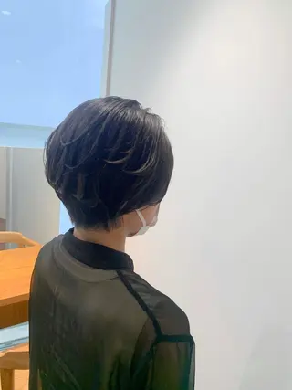 セミロング カラー 髪と心を整える美容師 透明感カラー/ボブのヘアスタイル